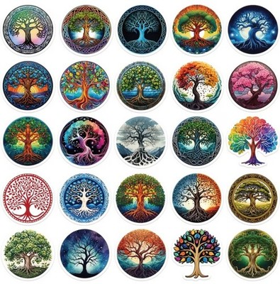   Tree of Life Stickers | Lot of 10 | Die-Cut | Colorful | 50+ | TCG Nerd HQ