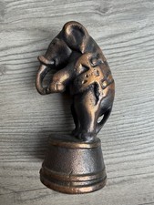 Cast Iron Elephant Bank On Stand