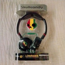 Skullcandy Lowrider On Ear 40mm Headphones NEW SEALED Rasta Edition RARE OOP