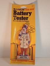 Vtg. 1974 American Noveltronics W.C. Fields' Red Nose Battery Tester NEW