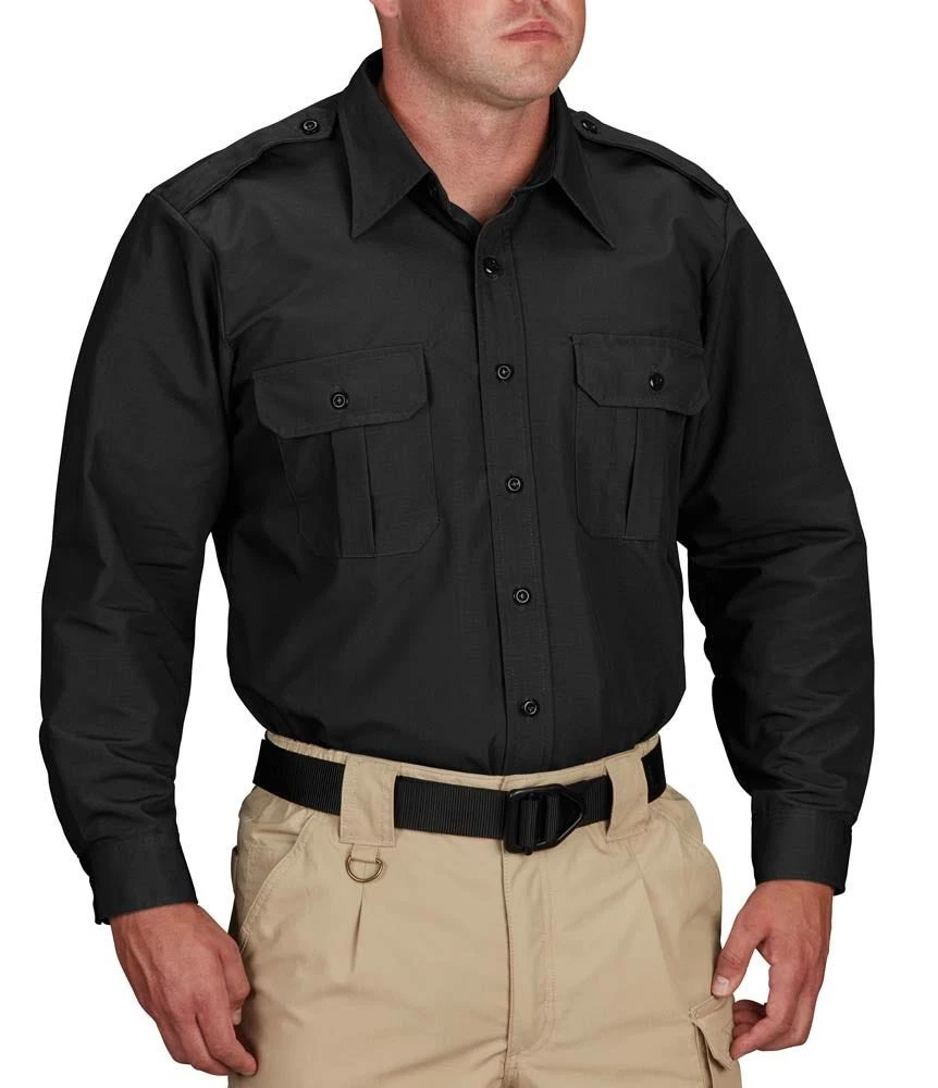 Camisa de manga larga para hombre, de manga larga, ajustada, para todos los partidos, Negro B