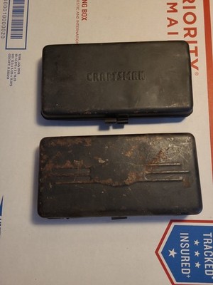 Vintage Craftsman Metal Socket Box Container Tool Case For 1/4'' Set Empty X2