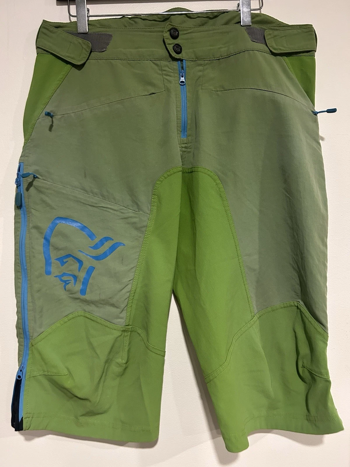 Norrona Fjora Flex Shorts Men’s Size Large Green Hiking Outdoor Trail Rare Japan