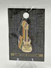 Hard Rock Cafe Pittsburgh Pride 2024 Gold Guitars Pin LE