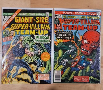 Giant Size Super Villain Team Up 1 + SVTU 10 Dr Doom Red Skull Marvel Lot