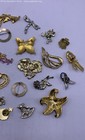 Assortment of Silver & Gold Tone Enamel Costume Brooches — photo 8