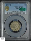 1937 D Three Legged Buffalo Nickel 5C 3 Legs PCGS XF 45 CAC