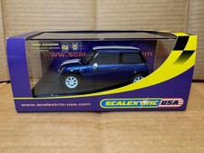 Scalextric Slot Car 1/32 C2805 Mini Cooper Road Car Blue NOS New in box