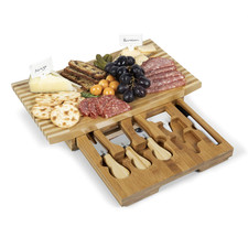 Toscana - A Picnic Time Brand Concavo Cheese Board And Knife Set Charcuterie Toscana - A Picnic Time Brand Concavo Cheese Board And Knife Set Charcuterie