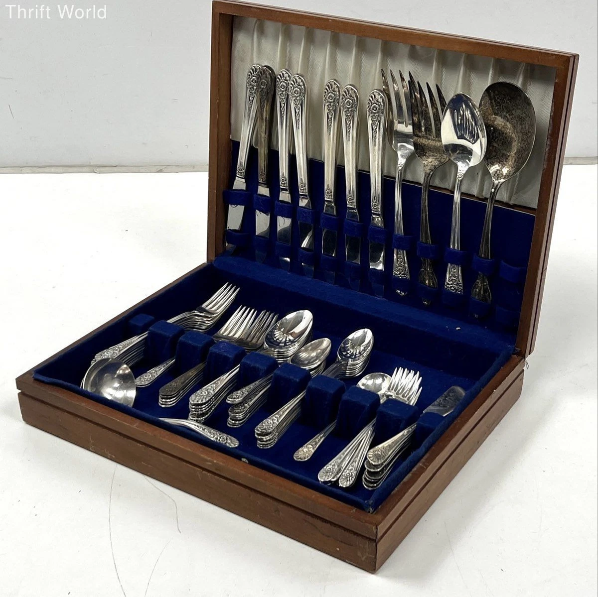 Wm. Rogers & Son Flatware-Set Antique US Silver-Plated Flatware