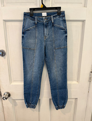 Jonathan Simkhai Wiley Women s Blue Denim Jogger Jeans Stretch Pockets Sz 25