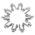 10 Pcs Zinc Alloy Glass Clamps Clips Frameless Mirror Brackets Wall