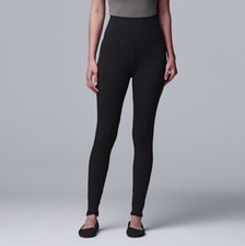 Vera Wang Women's Small Black Live-In Shaping High Rise Leggings
