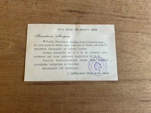1949 Request To Meet With Pope Pius XII In Italy Chaplain Of The MIN Italia Vtg - Picture 10 of 16