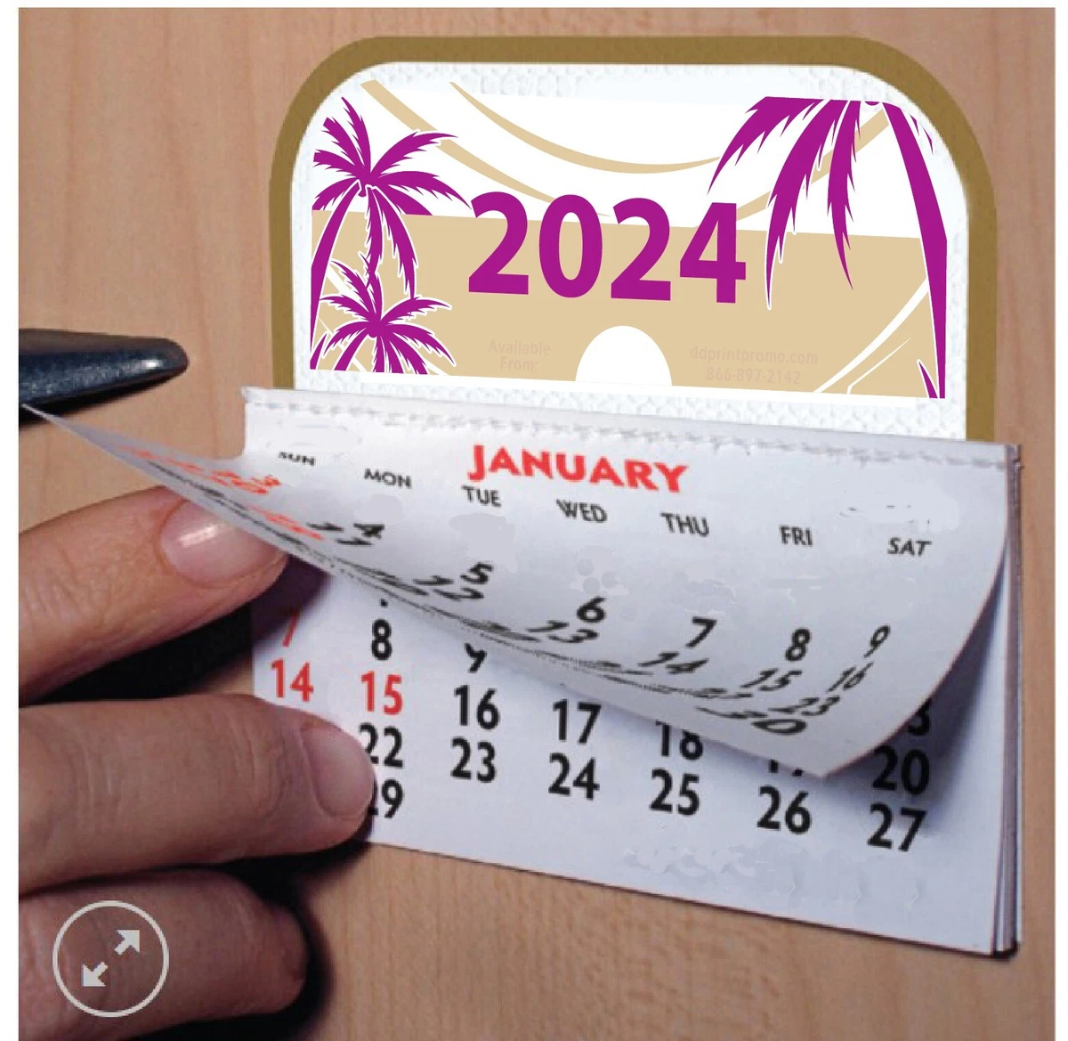 2024-mini-stick-on-wall-calendar-pack-of-2-ebay