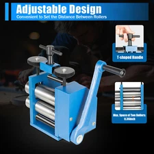 Manual Combination Rolling Mill Machine ,75mm Jeweller Roller Jewelry Press Tool