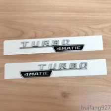 Chrome 3D Car Body Rear Trunk Lid Fender Badge Emblem Decal TURBO 4MATIC Sticker
