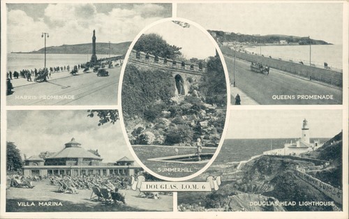 Isle Of Man Douglas 5 views Salmon card - Picture 3 of 4
