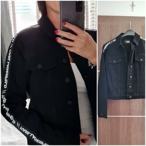 ebay black denim jacket