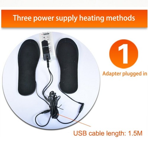 Scarpe Riscaldate Elettriche USB Solette Calze Ricarica Invernali Riscaldamento Unisex - Foto 2 di 13