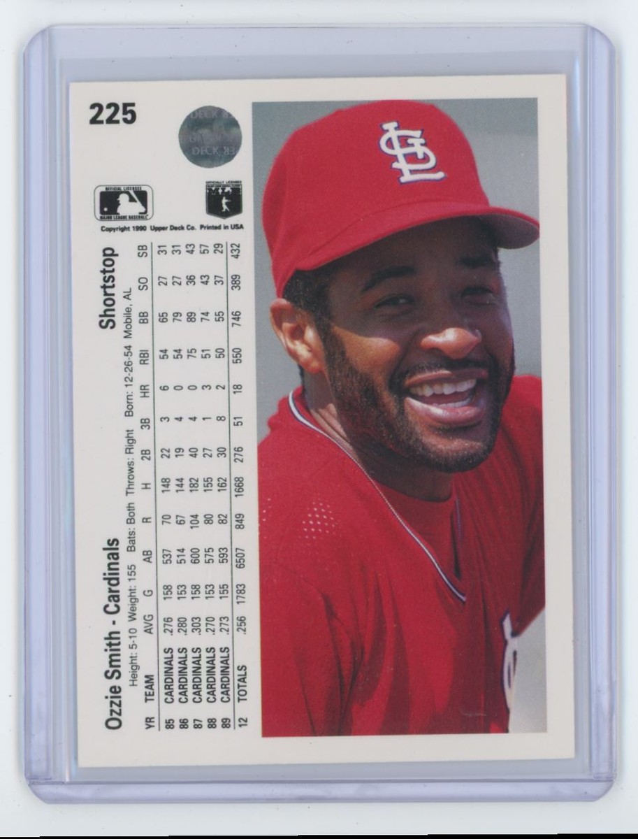 1990 Upper Deck Ozzie Smith . St. Louis Cardinals #225 | eBay
