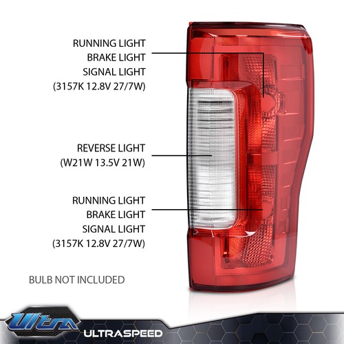 Fit For 17-19 Ford F250 F350 Super Duty Tail Light Lamp w/o LED - Picture 3 of 13