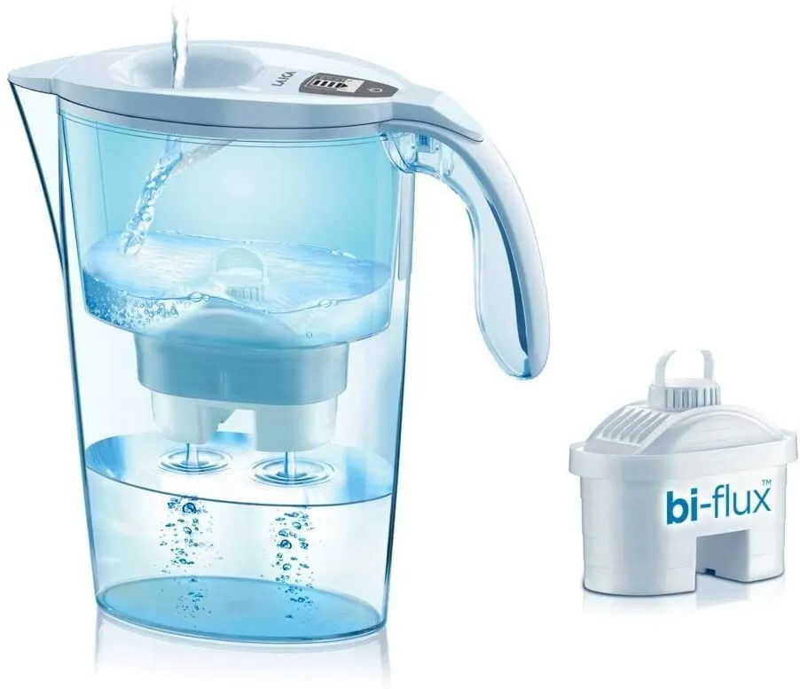 Caraffa filtrante 2,3L per depurazione acqua del rubinetto filtro Bi-Flux  Laica