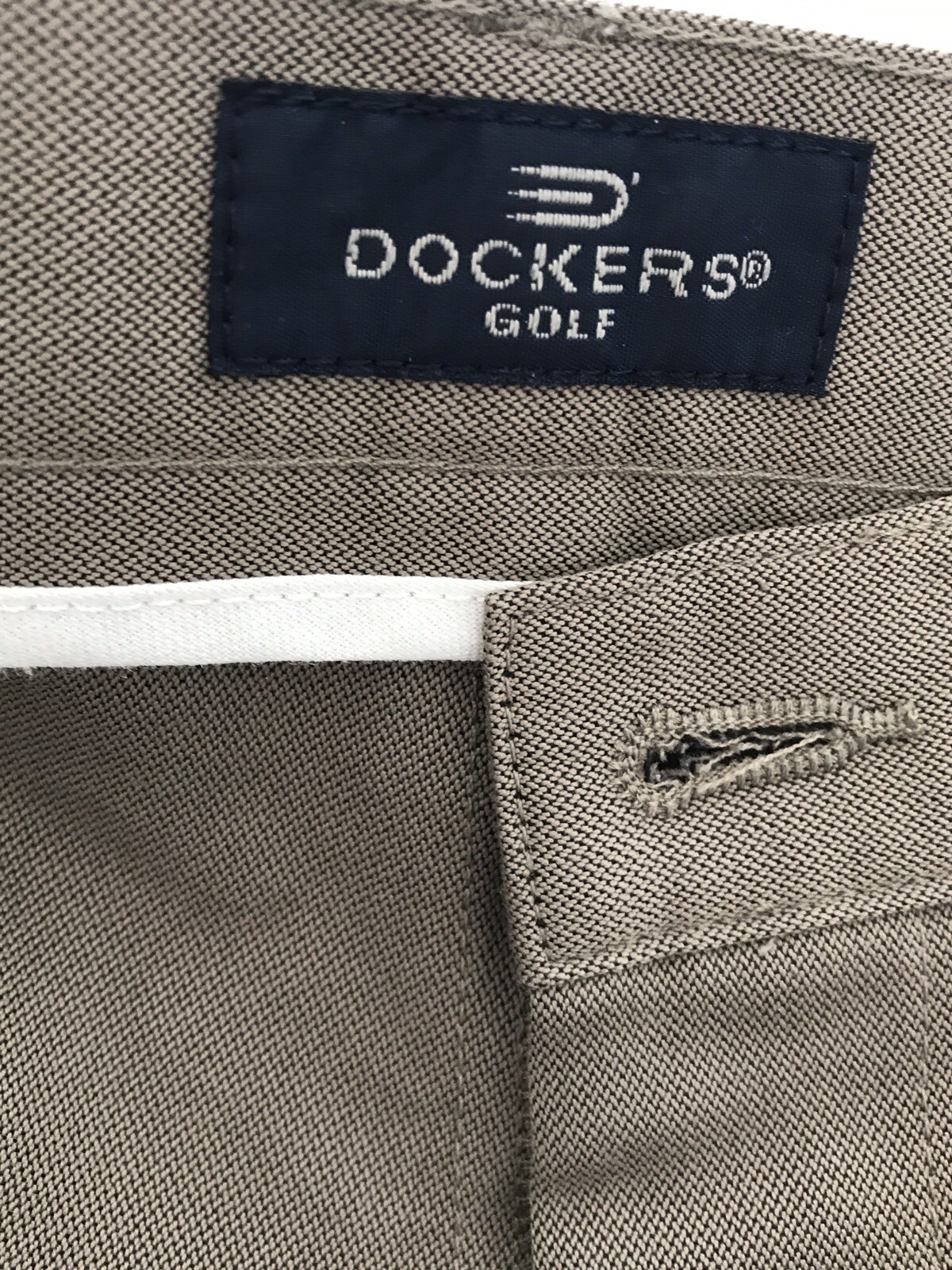 Men's Dockers Golf Dark Green Khaki Golf Shorts Size… Gem