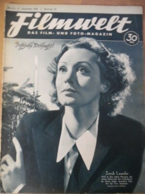 FILMWELT 52- 27.12. 1936 Zarah Leander Alice Brandt Kitty Jantzen Grete Weiser E