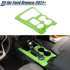 Green Console Gear Shift Cup Holder Panel Cover Trim Decor For Ford Bronco 2021+