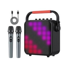 Karaoke Machine for Adults with 2 Wireless Microphones, Portable Bluetooth Sp...