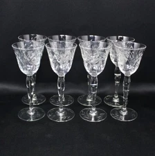 SET OF 8 GLASTONBURY LOTUS FLORENCE CUT 63 2OZ 5 7/8" CORDIALS