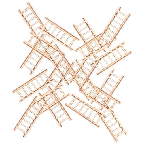 Accesorio de escalera artesanal hágalo usted mismo decoración de escalera miniatura 20 un. mini escalera de madera - Imagen 9 de 13