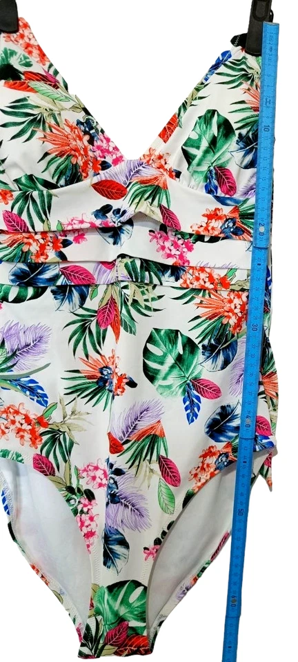 PALMERS Damen Badeanzug Gr. 40 - 42 Floral Schwimm Einteiler bunt Cup Strand - Bild 4 von 4