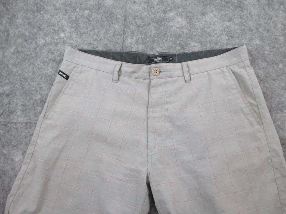 Ripcurl Walk Shorts 38 W38 Zip Casual Confliction 22 Chino Check - Image 2 of 4