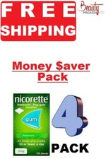 4 x Nicorette Chewing Gum 2mg FRESHMINT 105Pieces - FREE SHIPPING TO USA