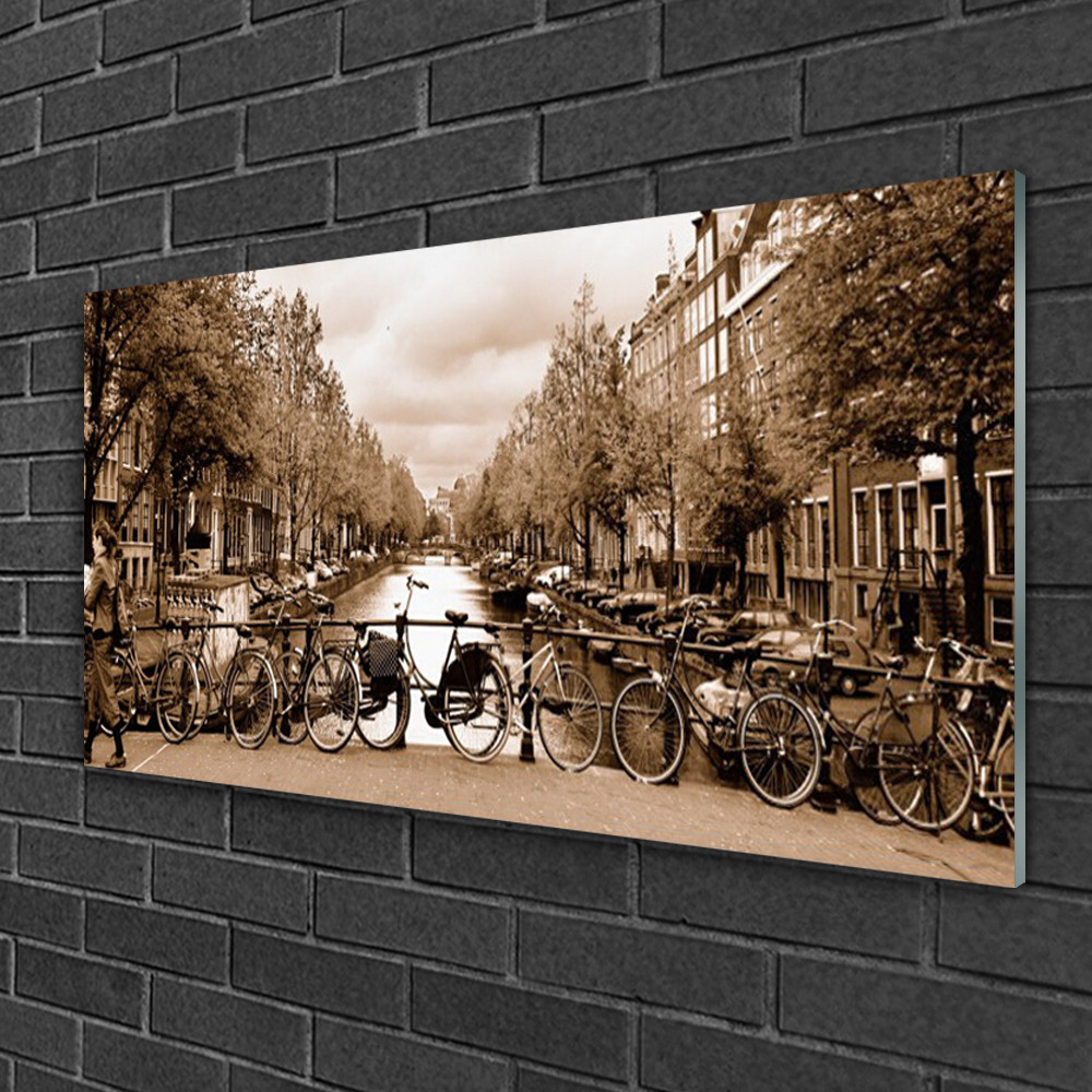 Tableau sur verre Paysage Rivière Arbres 100x50 déco murale moderne