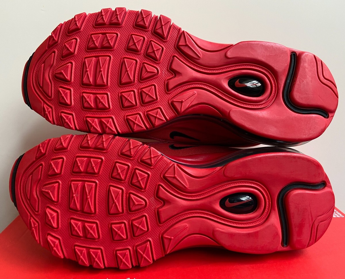 nike red and leopard print air max 97 trainers