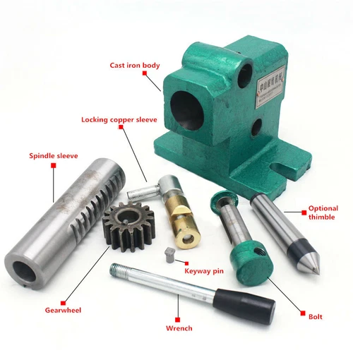 New Lathe Tailstock Assembly DIY Simple Fast Expansion Spindle Tailstock Tip MT3 - Bild 3 von 5