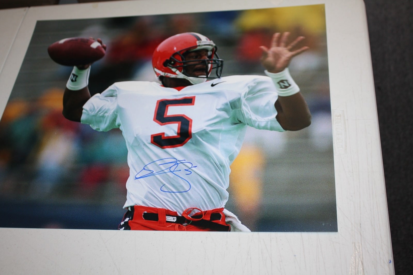 SYRACUSE ORANGEMEN DONOVAN MCNABB #5 QB SIGNED AUTO 16X20 PHOTO JSA WITNESS 