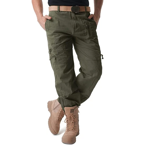 Men's Casual Cargo Pants Military Army Combat Trousers Outdoor Hiking Pants - Picture 2 of 36