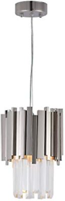 NiB Bethel Single Pendant Lighting Stainless Steel Crystal Pendant $700 FLC18