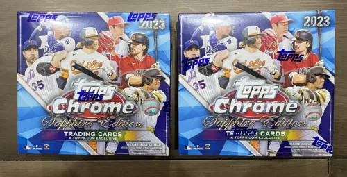 2023 Topps Chrome Sapphire Edition Lot Of 2 Baseball MLB Factory Sealed In Hand
