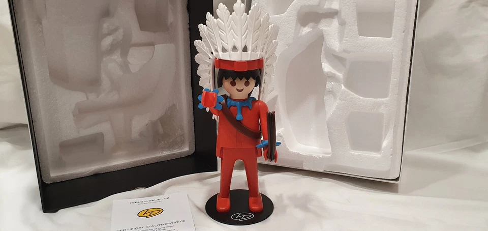 Playmobil CHEF INDIEN leblon delienne COLLECTIONNEURS parfait état EXPOSITION - Photo 2/4