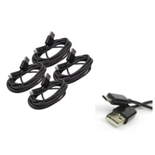 4X 3FT MICRO USB DATA SYNC CHARGER CABLE BLACK DROID HTC EVO ONE NEXUS 7 KINDLE