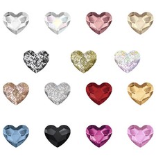 Swarovski 2808 Heart Crystal Flatbacks nail art Rhinestones pick color  size 