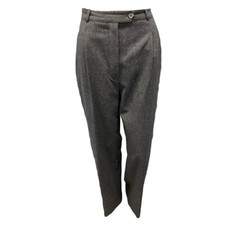 Vintage 1970s Emilio Pucci Gray High Waisted Wool Trousers Women  s Size 8