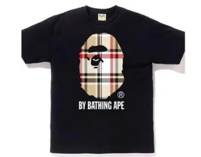 BAPE x Burberry Black T shirt | SIZE XL | 📦 Fast Shipping