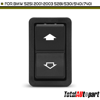 Power Window Switch w/ 4-Pin for BMW 525i E39 2001-2003 540i 740iL Front Right