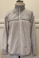 Girls  Sz XL 14-16 The North Face Denali Full Zip Fleece Jacket Off White Gray